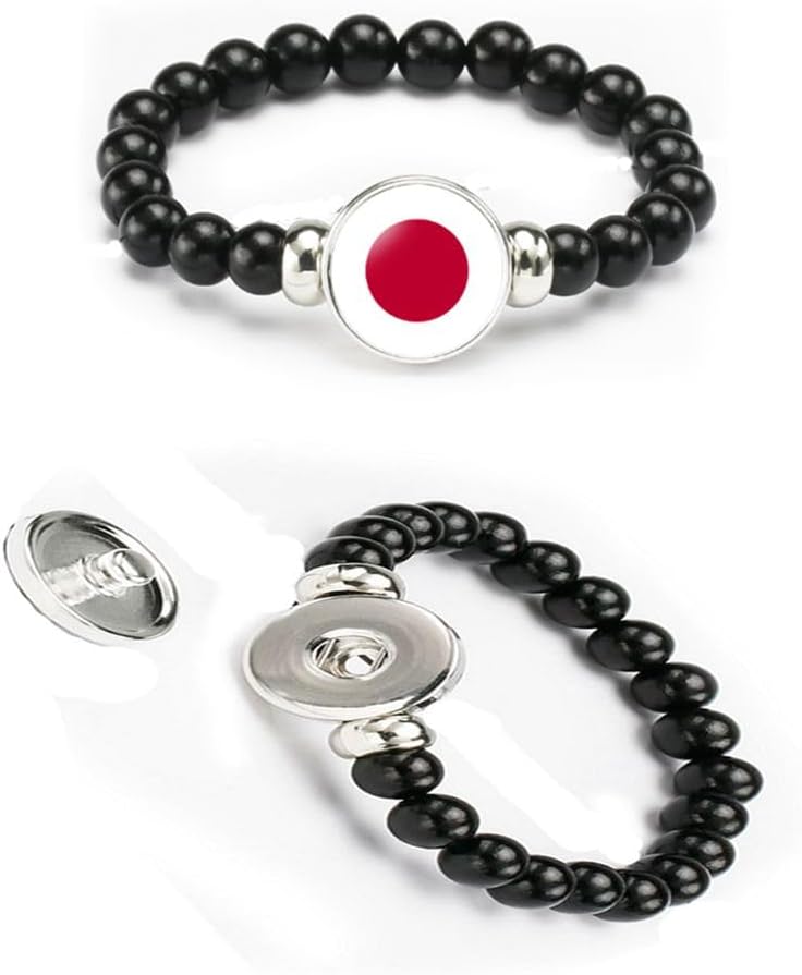 vmcoatdu National Flag Bracelet Elastic Rope Beaded Bracelet Support Your Country Travel Souvenir Gifts for Men Women - Image 4